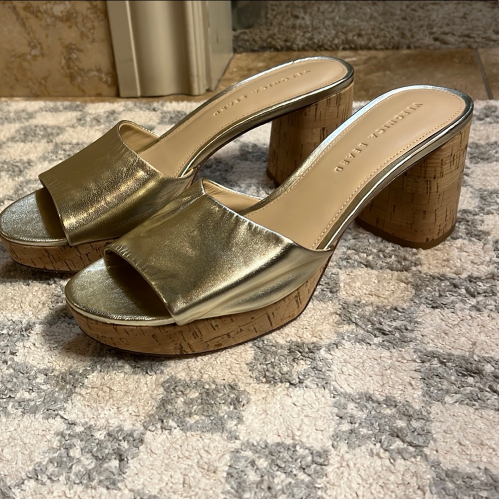 Veronica Beard Gold Wedge